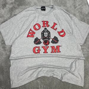 Vintage World Gym Graphic Tee Shirt Size XL Made in USA Gorilla Print VTG 90s